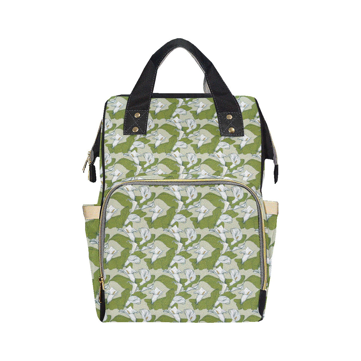 Lily Pattern Print Design LY08 Diaper Bag Backpack