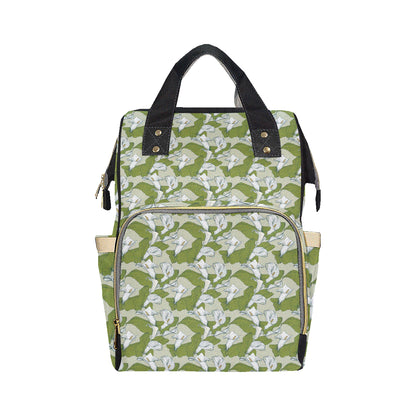 Lily Pattern Print Design LY08 Diaper Bag Backpack