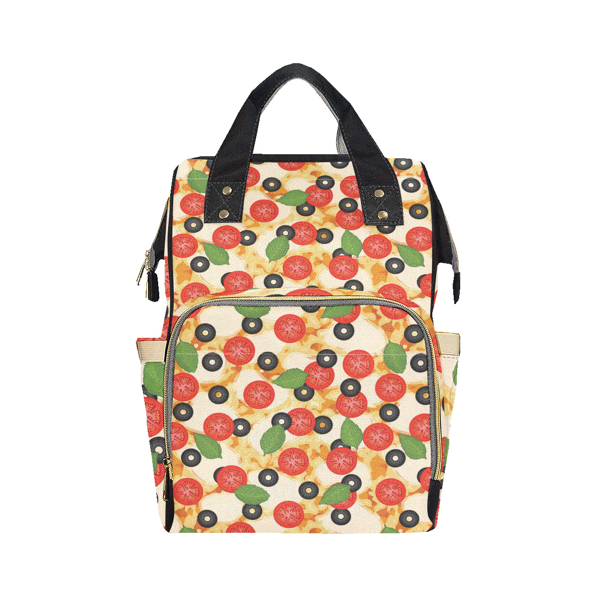 Pizza Pattern Print Design A05 Diaper Bag Backpack
