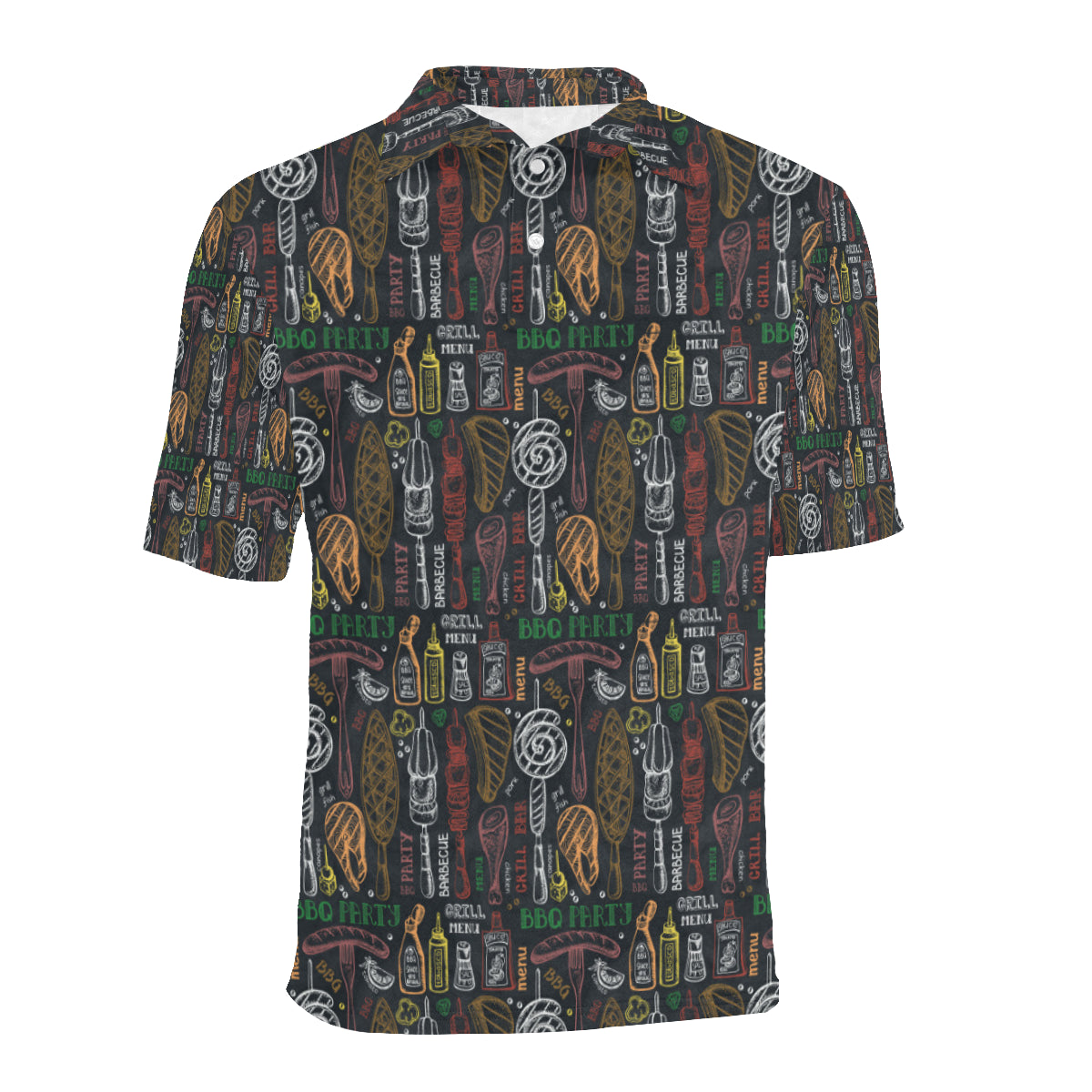 Barbecue Pattern Print Design 03 Men Polo Shirt