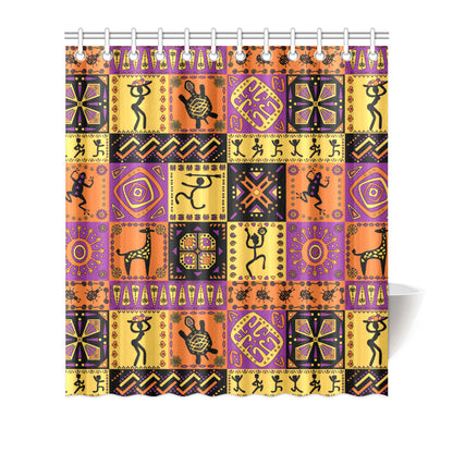 African Pattern Print Design 02 Shower Curtain