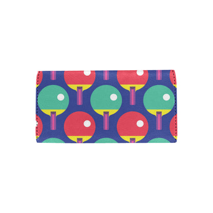 Ping Pong Pattern Print Design A03 Women's Trifold Wallet