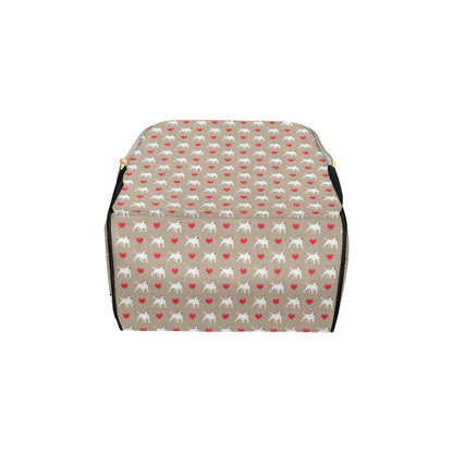 Bull Terriers Pattern Print Design 01 Diaper Bag Backpack