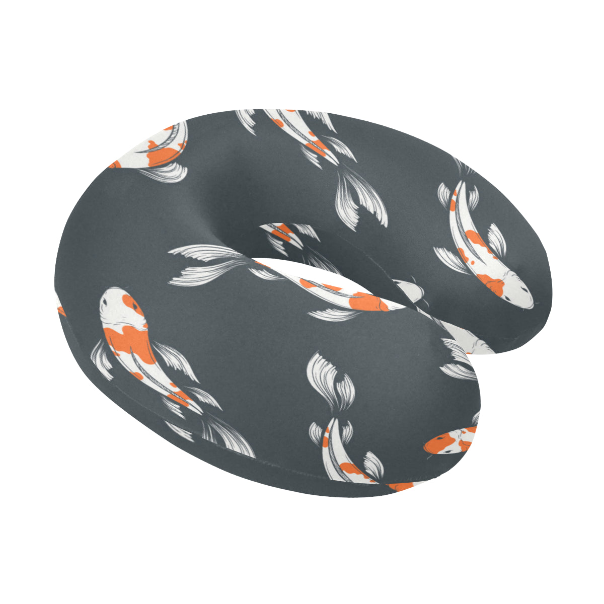 KOI Fish Pattern Print Design 04 U-Shaped Travel Neck Pillow