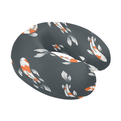 KOI Fish Pattern Print Design 04 U-Shaped Travel Neck Pillow