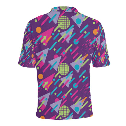 90s Pattern Print Design 4 Men Polo Shirt