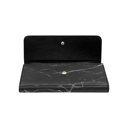 Marble Pattern Print Design 04 Women's Trifold Wallet