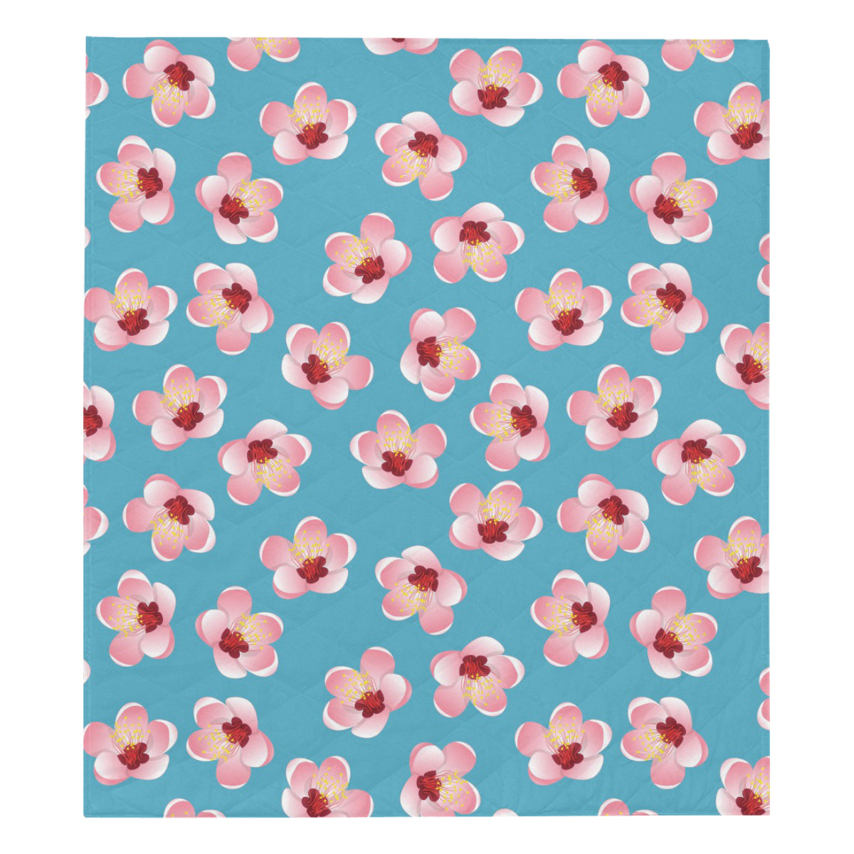 Cherry Blossom Pattern Print Design CB09 Premium Quilt