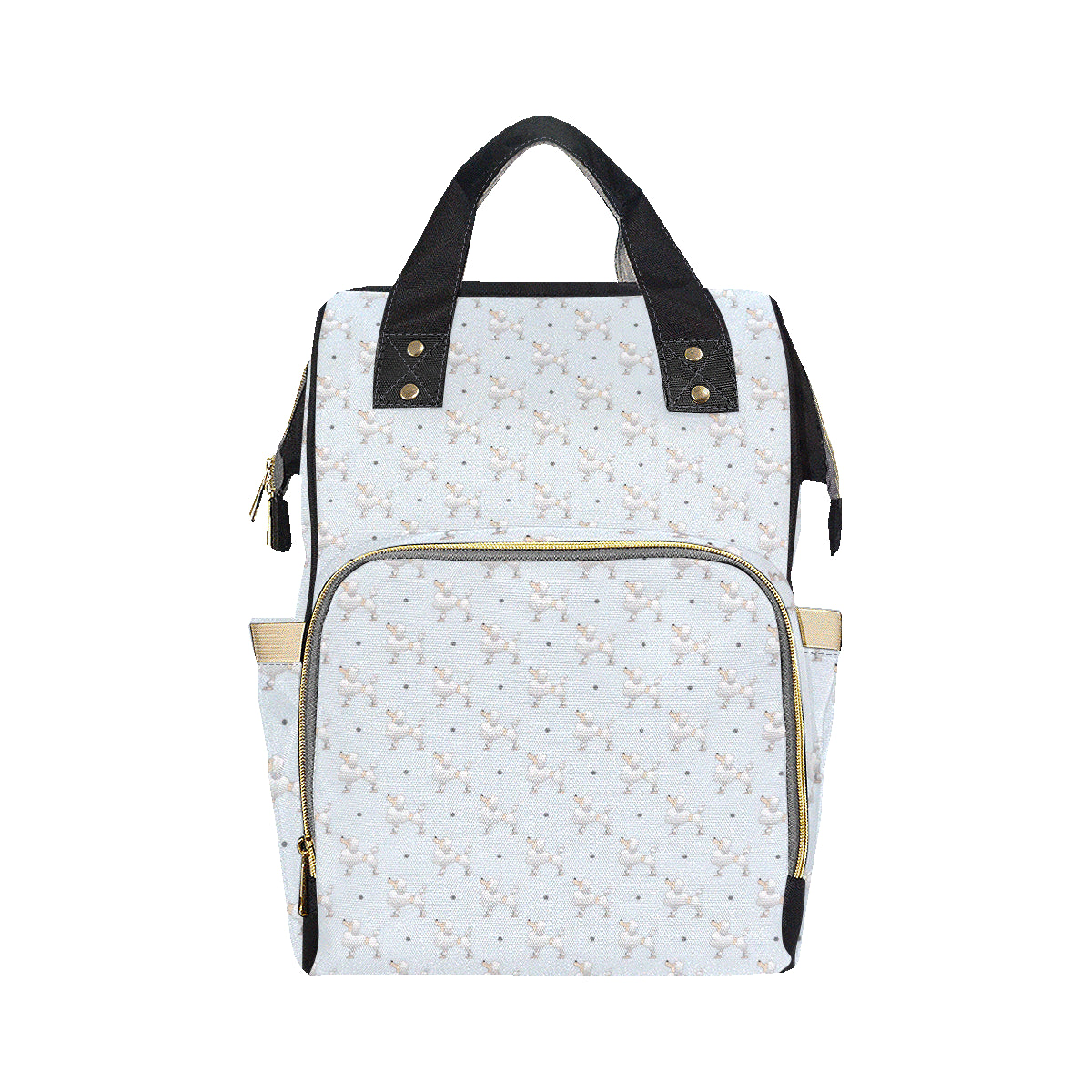 Poodle Pattern Print Design A05 Diaper Bag Backpack
