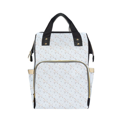Poodle Pattern Print Design A05 Diaper Bag Backpack