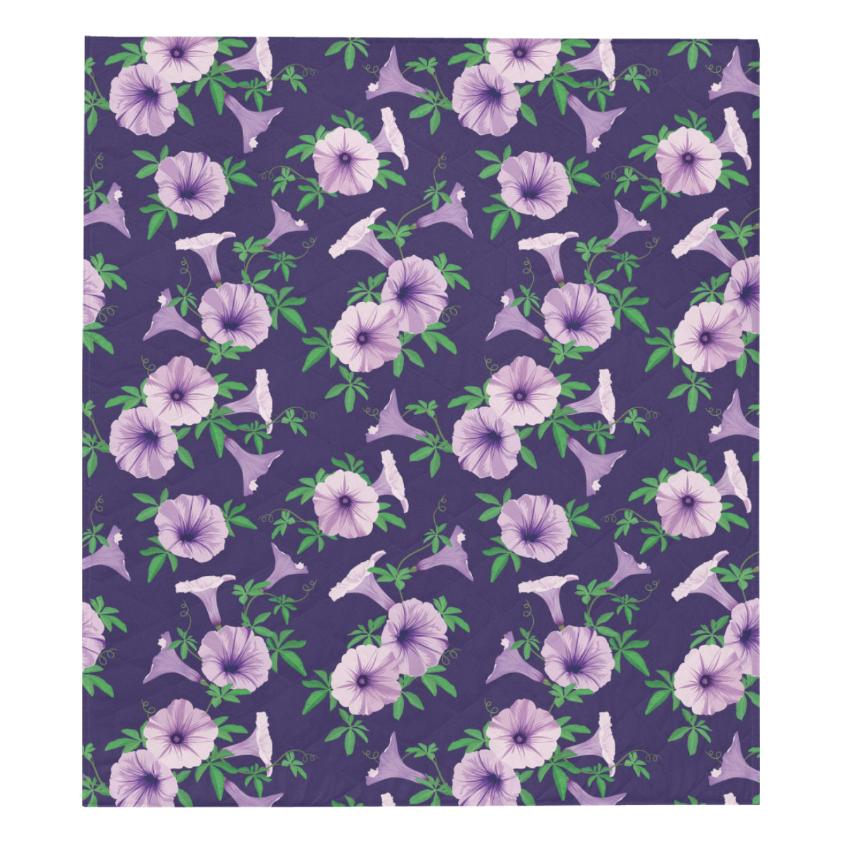 Morning Glory Pattern Print Design MG01 Premium Quilt