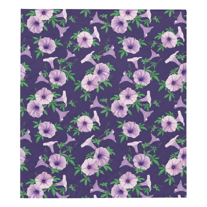 Morning Glory Pattern Print Design MG01 Premium Quilt