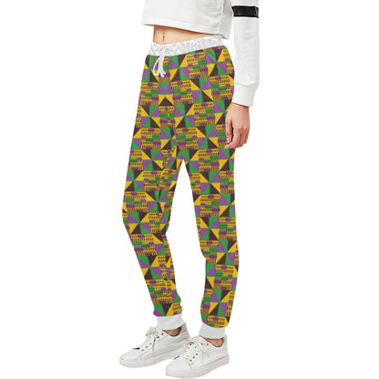 Kente Triangle Design African Print Unisex Sweatpants
