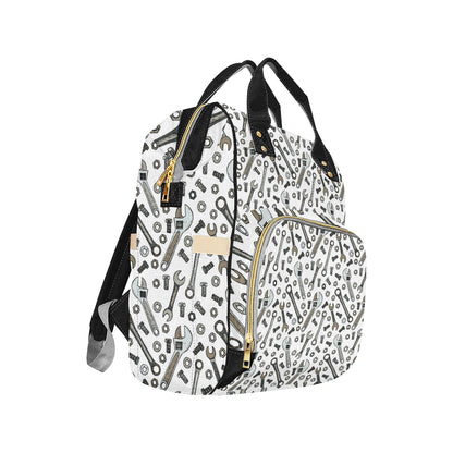Mechanic Pattern Print Design 03 Diaper Bag Backpack