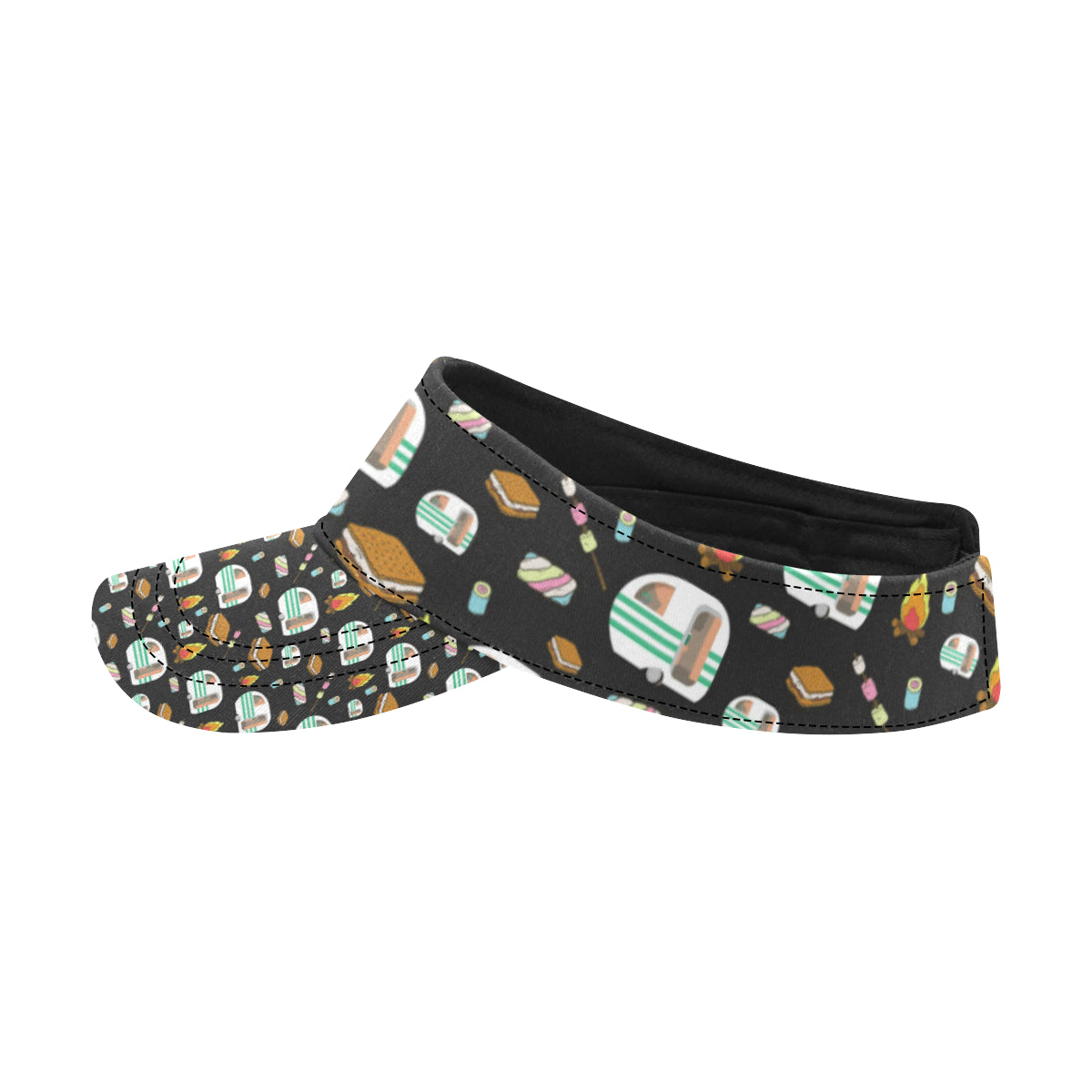 Camper marshmallow Camping Design Print Unisex Sun Visor