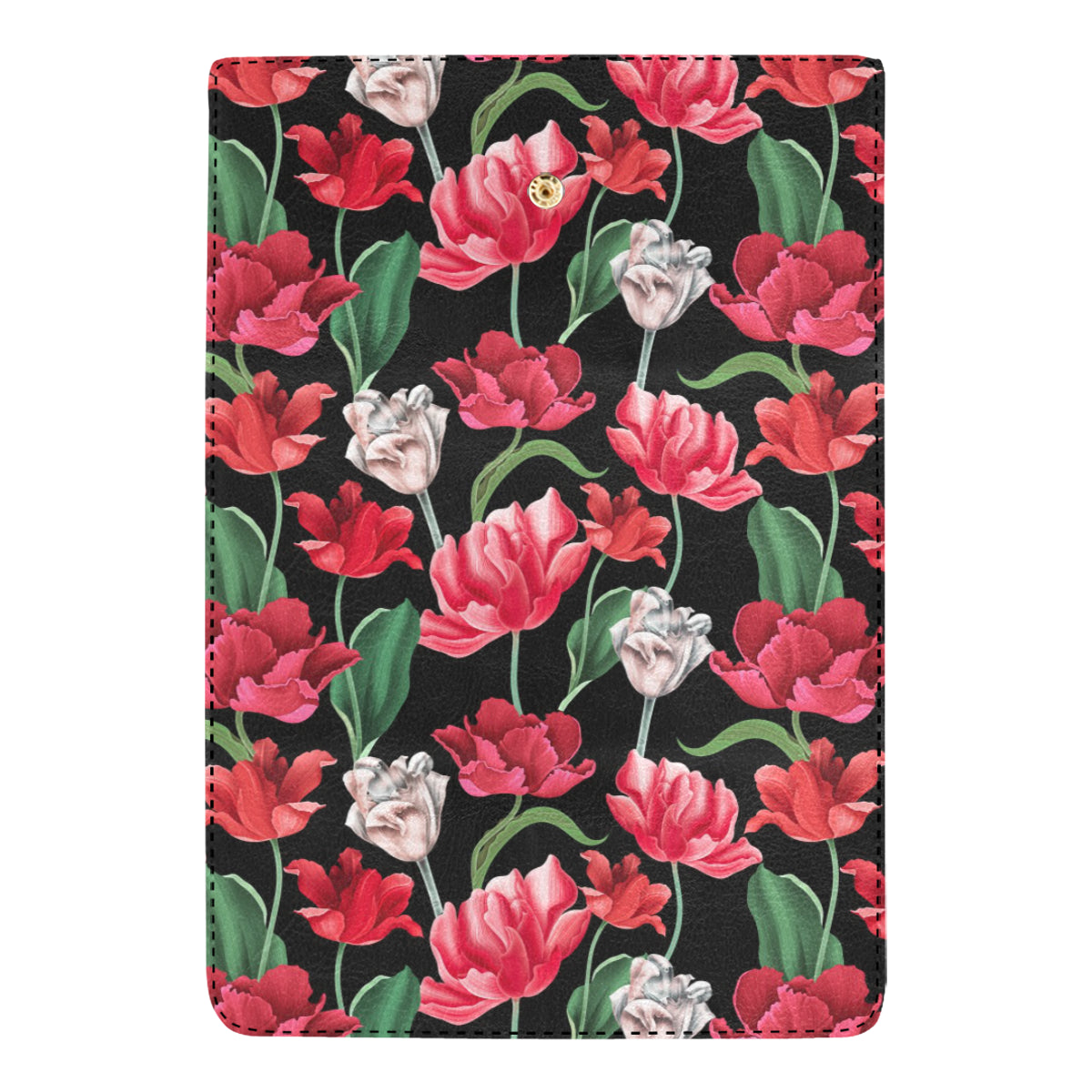 Tulip Pattern Print Design TP08 Women's Trifold Wallet