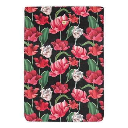 Tulip Pattern Print Design TP08 Women's Trifold Wallet