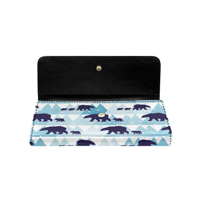 Bear Pattern Print Design BE01 Women's Trifold Wallet