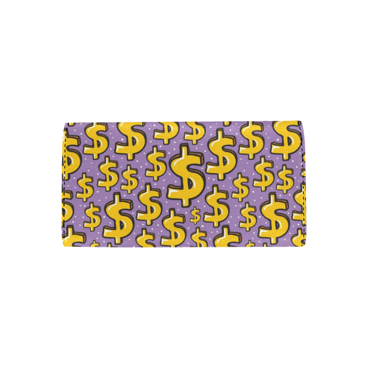 Dollar Pattern Print Design DO01 Women's Trifold Wallet