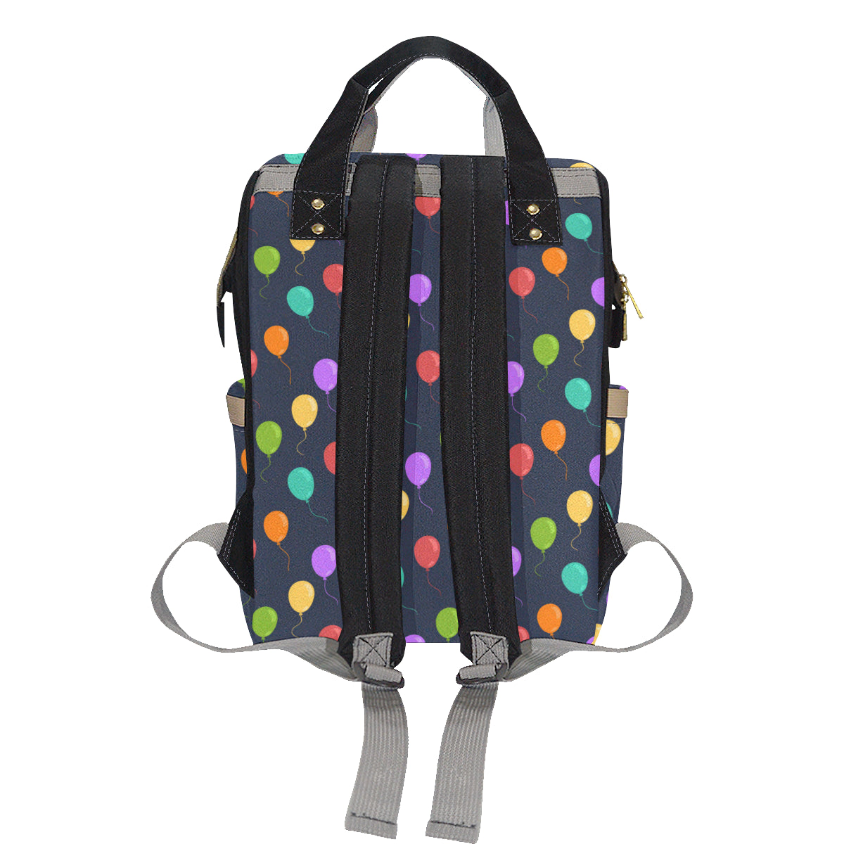 Ballon Colorful Pattern Print Design 03 Diaper Bag Backpack