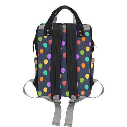 Ballon Colorful Pattern Print Design 03 Diaper Bag Backpack