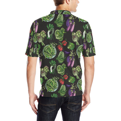 Lettuce Pattern Print Design 01 Men Polo Shirt