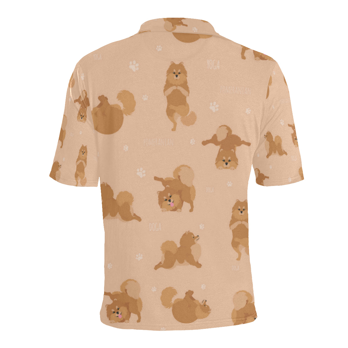 Pomeranians Pattern Print Design A06 Men Polo Shirt