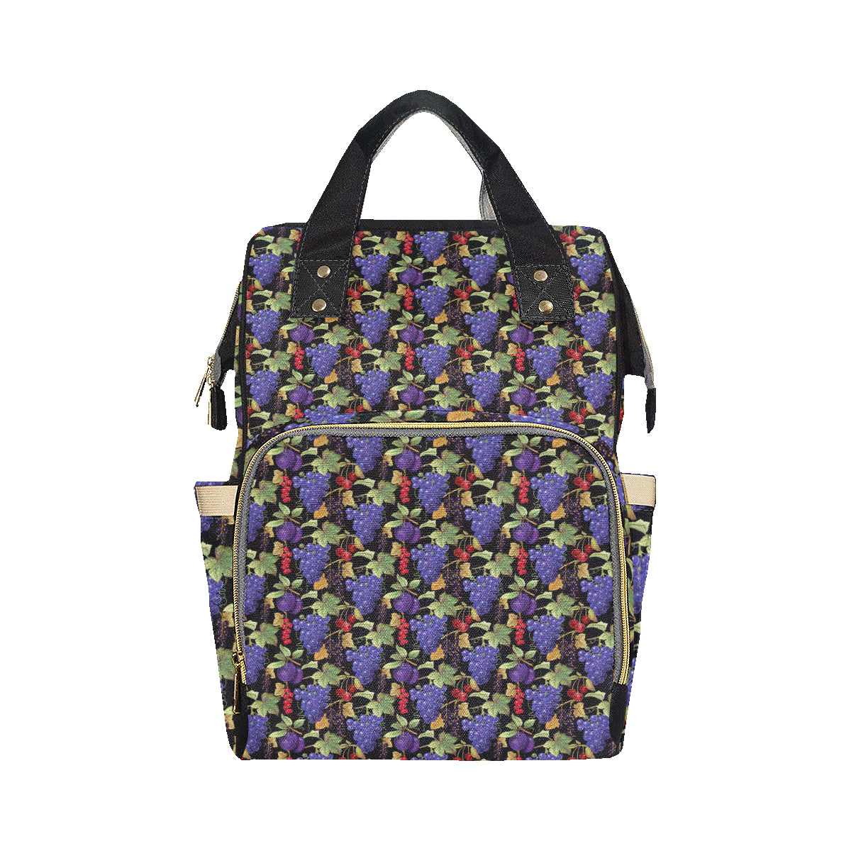 Grape Pattern Print Design GP05 Diaper Bag Backpack