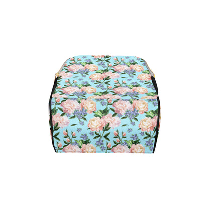 Peony Pattern Print Design PE02 Diaper Bag Backpack