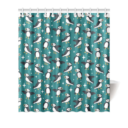 Puffin Pattern Print Design A05 Shower Curtain