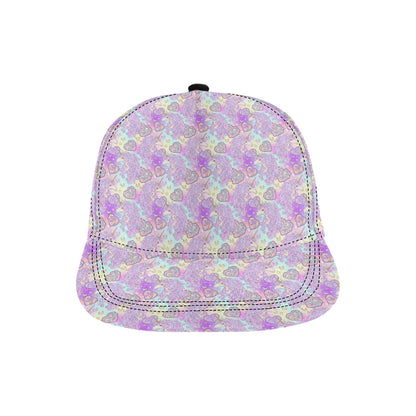 Unicorn Rainbow Star Heart Print Snapback Cap