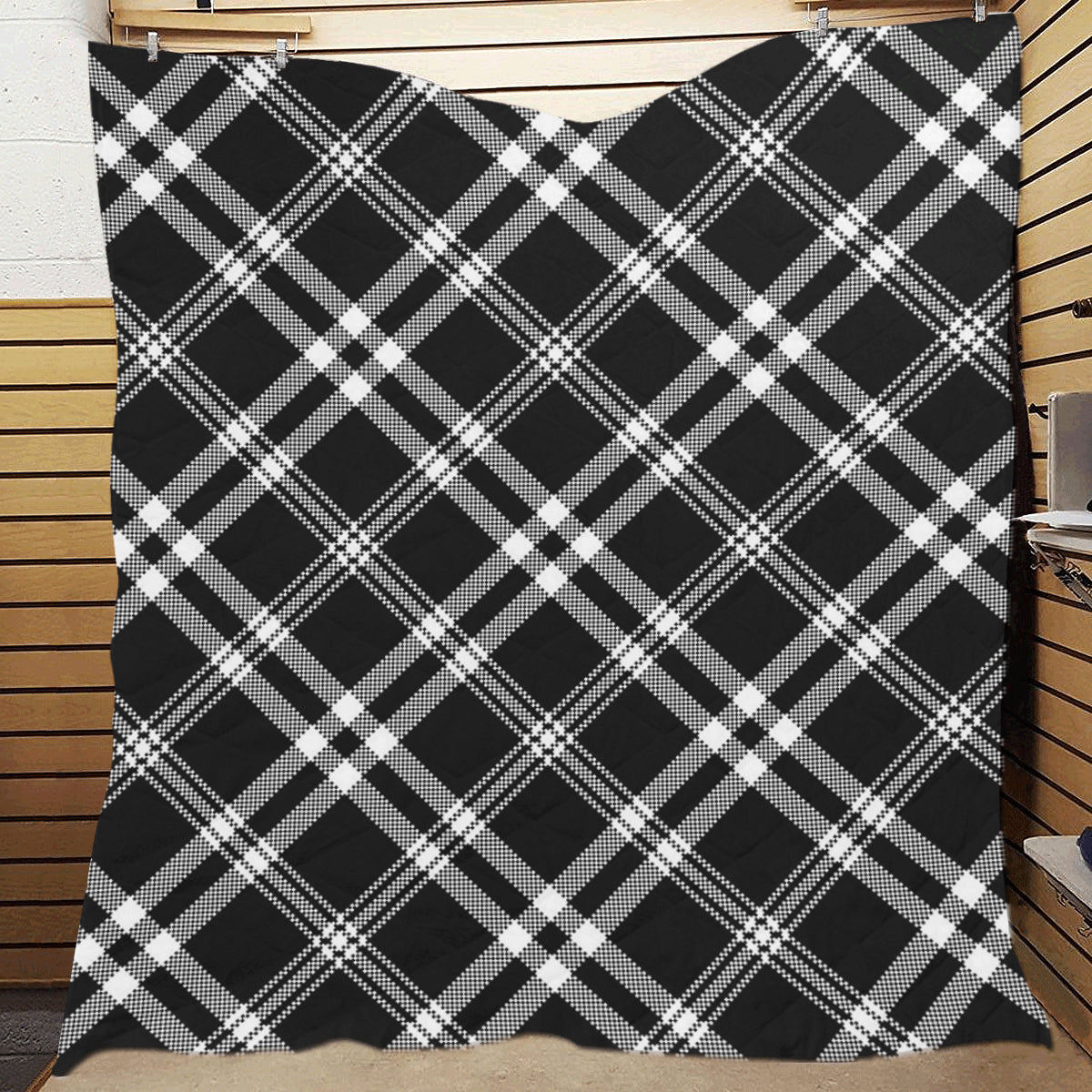 Madras Pattern Print Design 03 Premium Quilt
