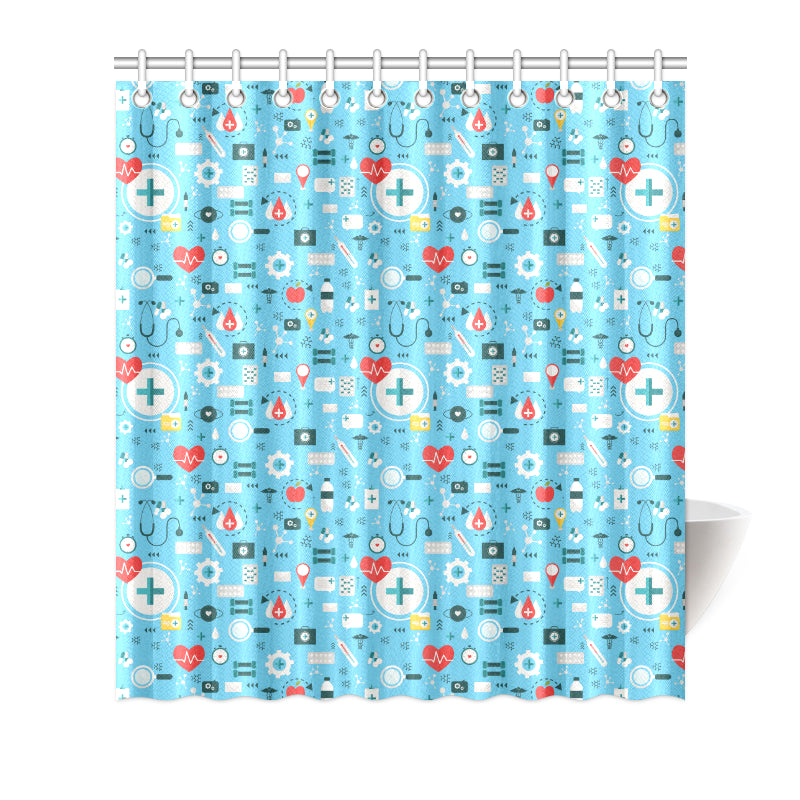 Medical Pattern Print Design 06 Shower Curtain