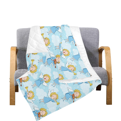 Angel Musician Pattern Print Design 09 Premium Quilt