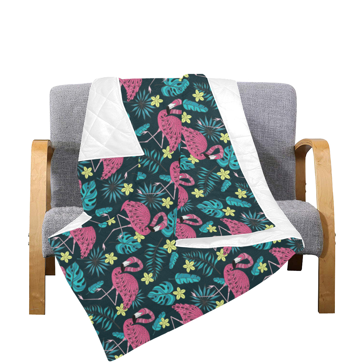 Flamingo Print Pattern Premium Quilt