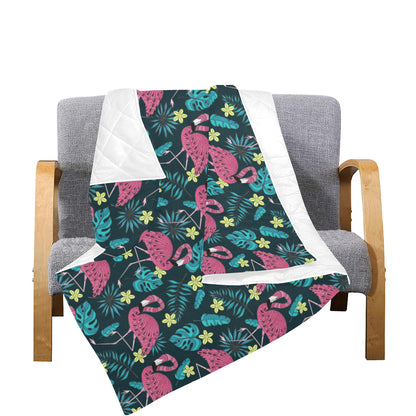 Flamingo Print Pattern Premium Quilt