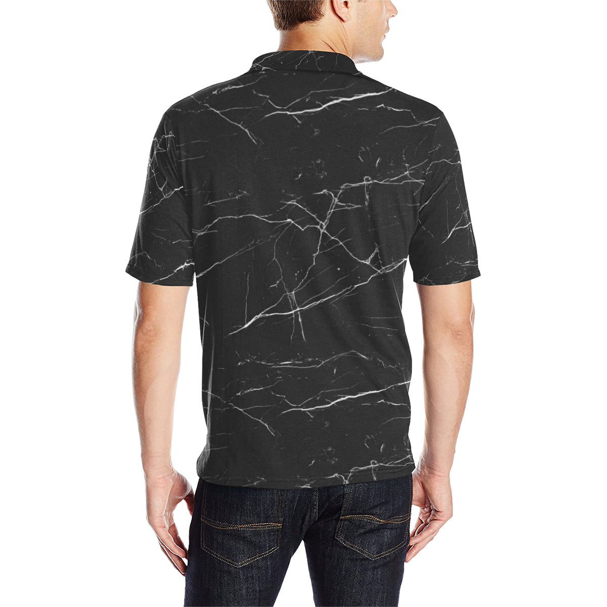 Marble Pattern Print Design 04 Men Polo Shirt