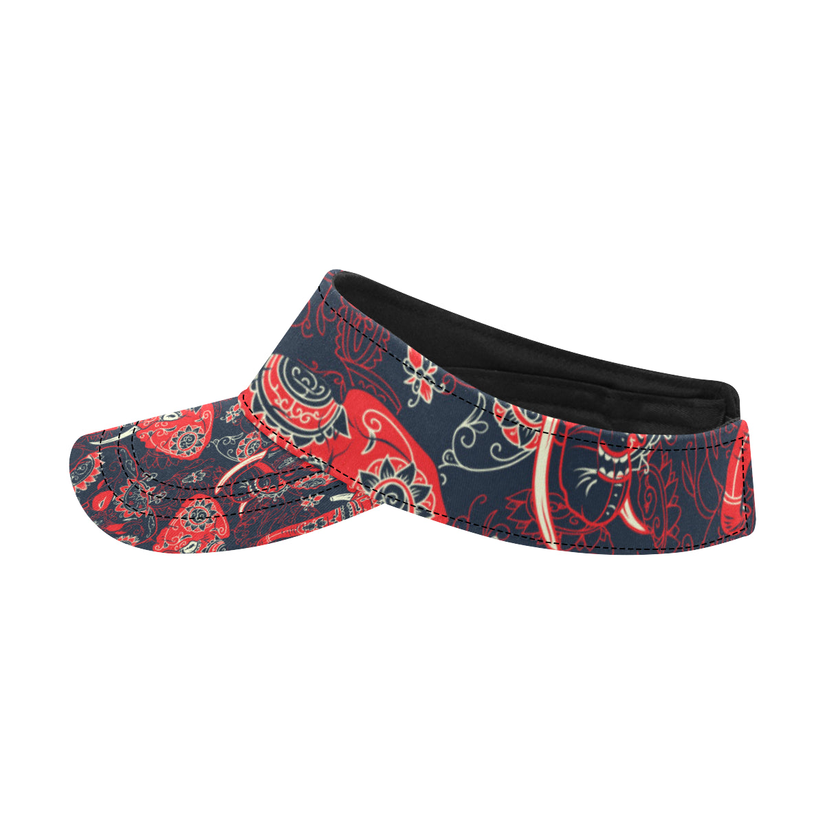 Red Indian Elephant Pattern Unisex Sun Visor