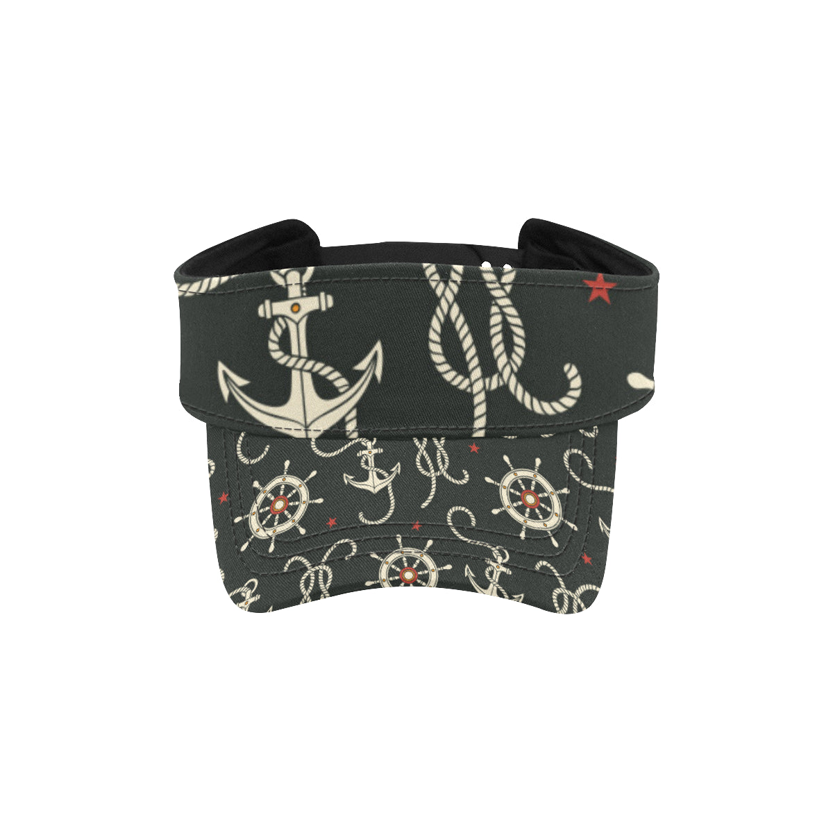 Nautical Anchor Pattern Unisex Sun Visor