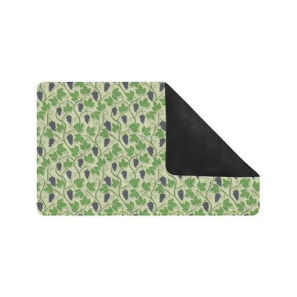 Wine Grape Thmed Print Rubber Doormat
