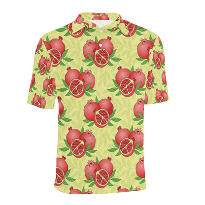 Pomegranate Pattern Print Design PG07 Men Polo Shirt