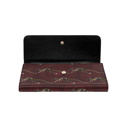 Kangaroos Pattern Print Design 05 Women's Trifold Wallet