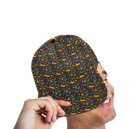 Aloha Hawaii Summer Design Themed Print Snapback Cap
