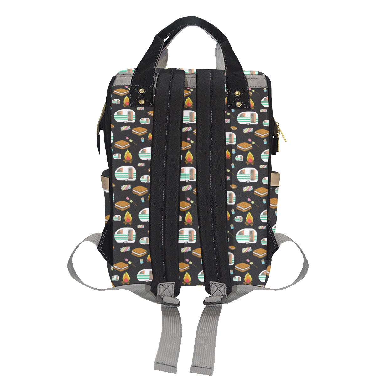 Camper marshmallow Camping Design Print Diaper Bag Backpack