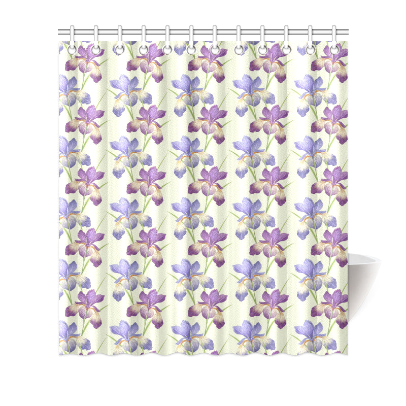 Iris Pattern Print Design IR08 Shower Curtain