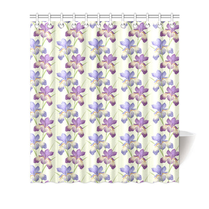 Iris Pattern Print Design IR08 Shower Curtain