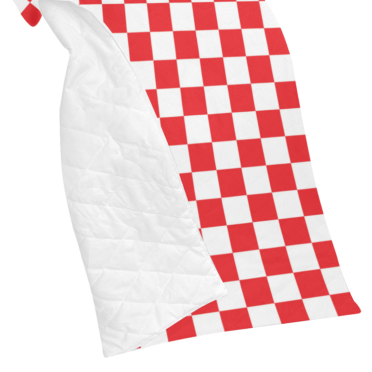 Checkered Red Pattern Print Design 04 Premium Quilt