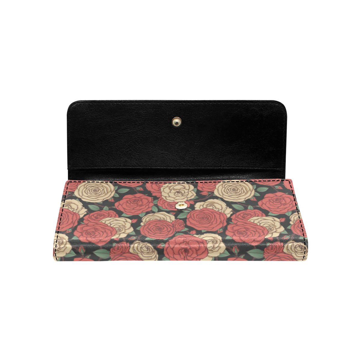 Camellia Pattern Print Design CM01 Women's Trifold Wallet
