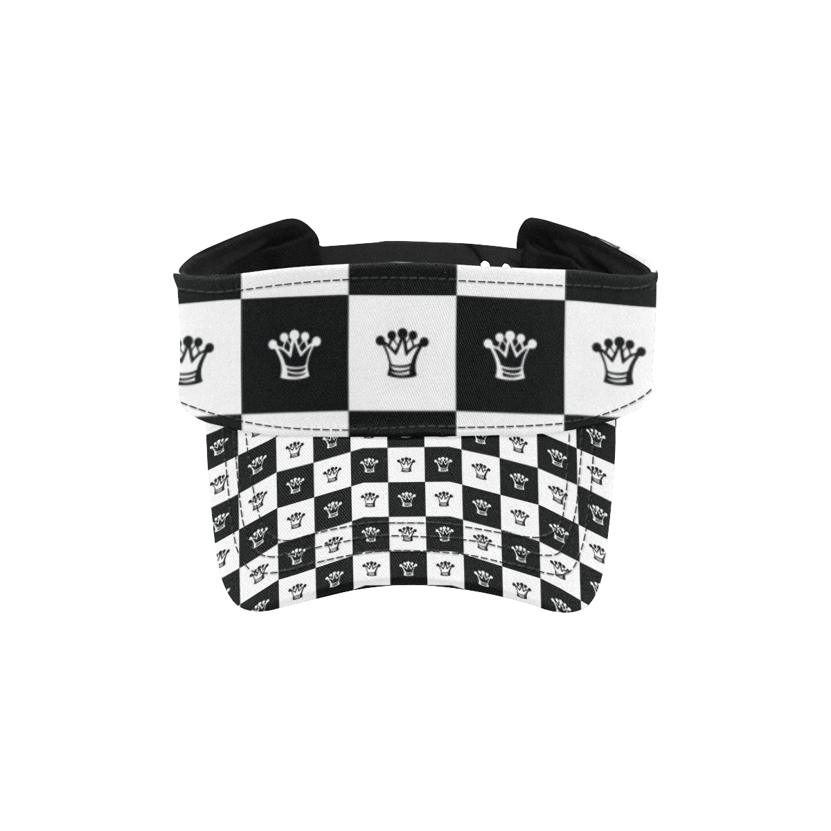 Checkered Flag Crown Pattern Unisex Sun Visor