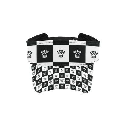 Checkered Flag Crown Pattern Unisex Sun Visor